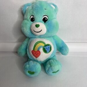 Care Bears Love The Earth 14 In Plush Teddy Bear Blue Eco Collectors 1980s Core